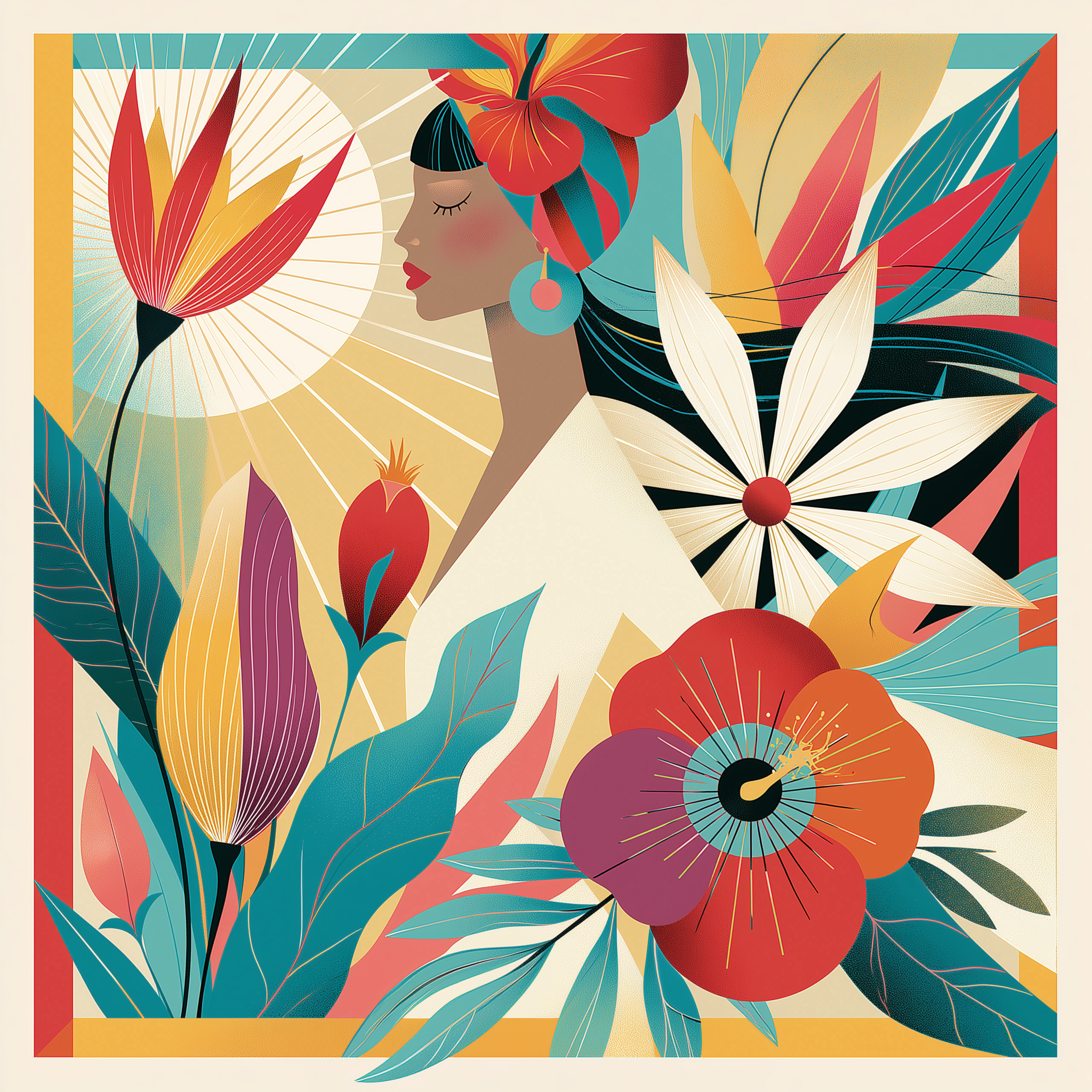 La Dame aux Hibiscus